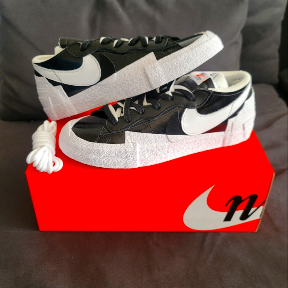 Sold🙏Nike Blazer low X Sacai "Black Patent Leather"